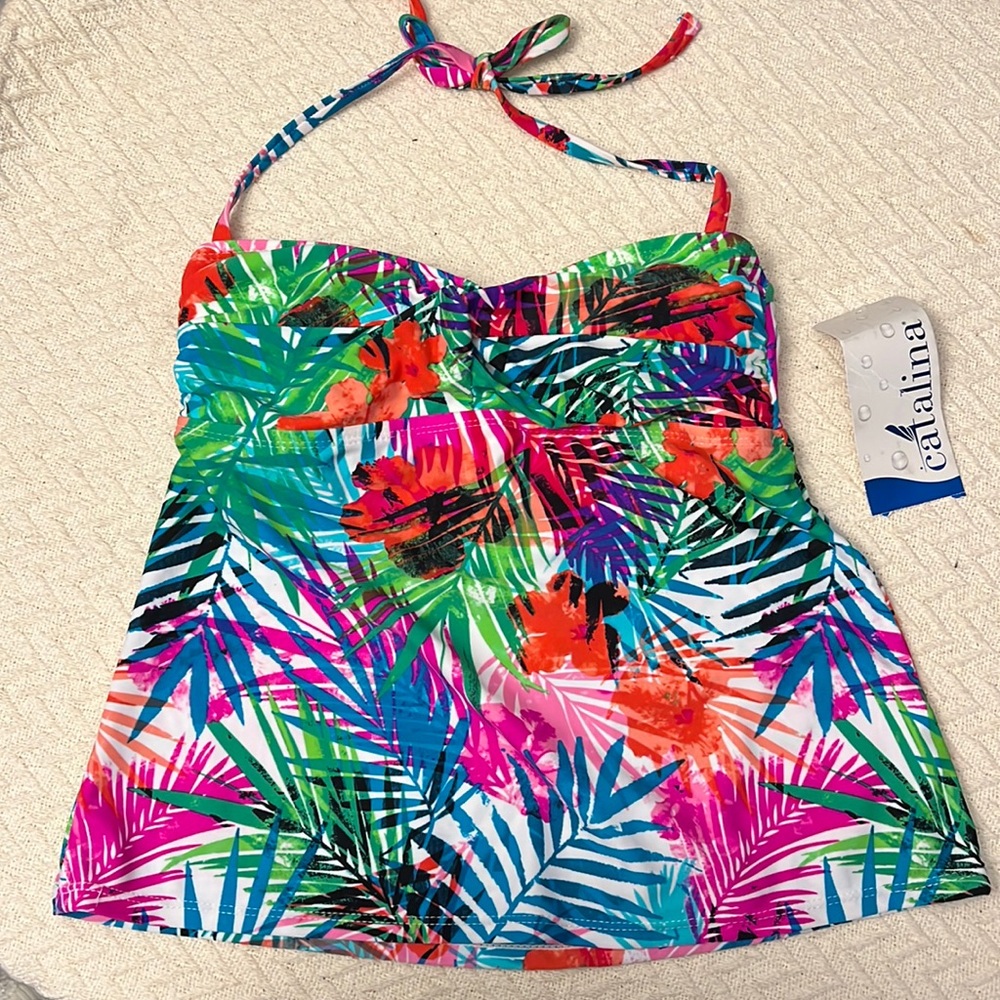 Catalina tankini swimsuit top size S NWT